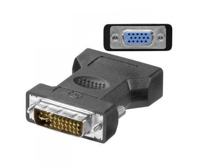 Adaptor DVI-I 24+5 la VGA mama Goobay