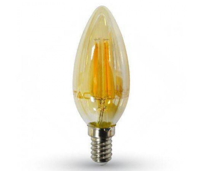 Bec LED E14 4W 2200K cu filament alb cald V-TAC