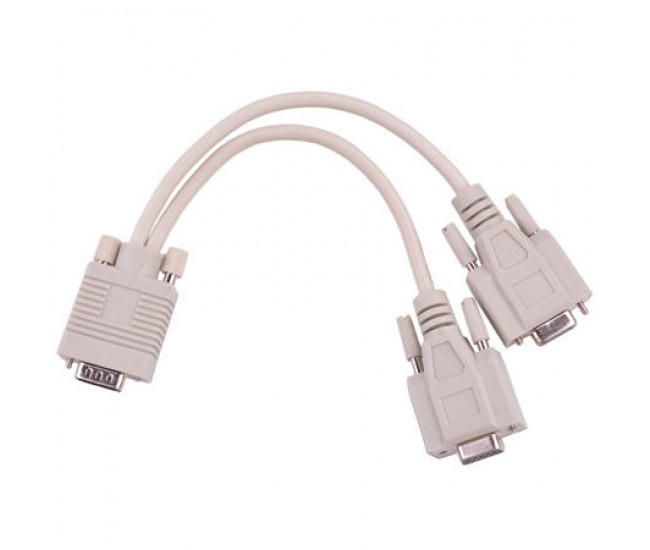 Cablu adaptor VGA la 2 VGA mama Cabletech