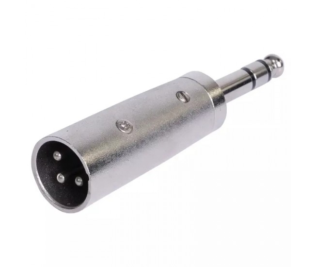 Adaptor audio XLR tata - JACK 6.35 mm tata STEREO metal BST 18-5569