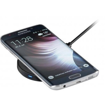 Incarcator wireless plat (S) pentru smartphone/dispozitiv compatibil Qi negru Goobay