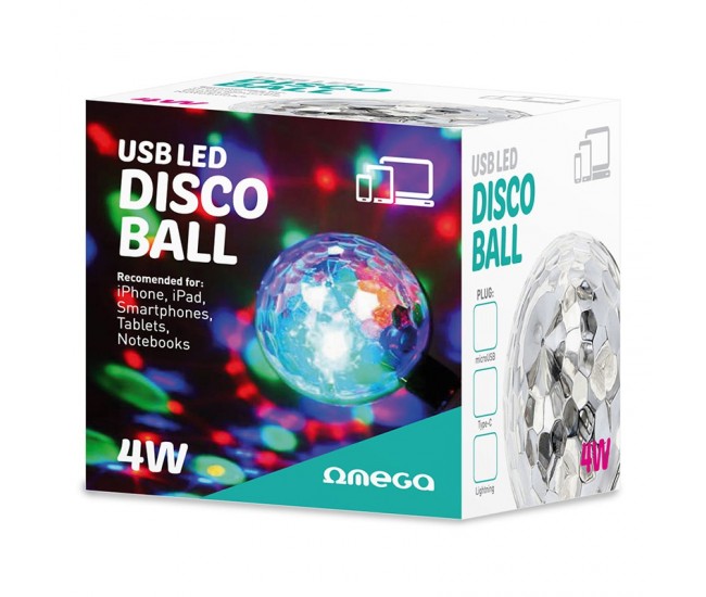 DISCO BALL USB LED 4W OMEGA