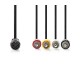 Cablu audio stereo Nedis DIN 5 pini mama - 4x RCA tata 0.2m negru CAGL20475BK02