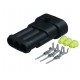 Set conector cablu Superseal 1.5 tata mufa 3 pin 3 pini inclusi + 3 garnituri incluse IP67 TE Connectivity 282105-1-SET-M