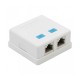 Priza dubla de perete 8P8C FTP Cat5 2x RJ45