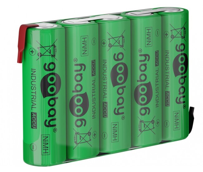 Pachet acumulatori 5x AA 2100mAh 6V Nickel-metal hybride NIMH Goobay