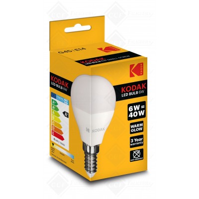 Bec LED KODAK E14 6W 480lm echivalent 40W 6000K lumina rece