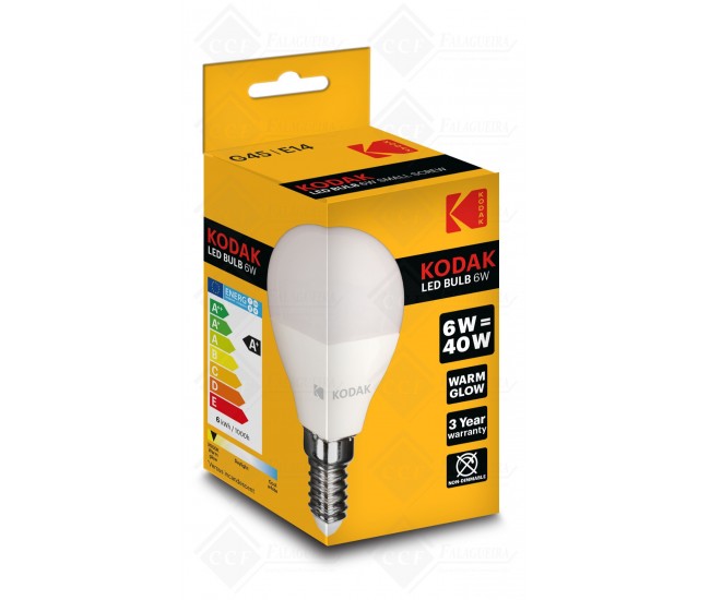 Bec LED KODAK E14 6W 480lm echivalent 40W 6000K lumina rece