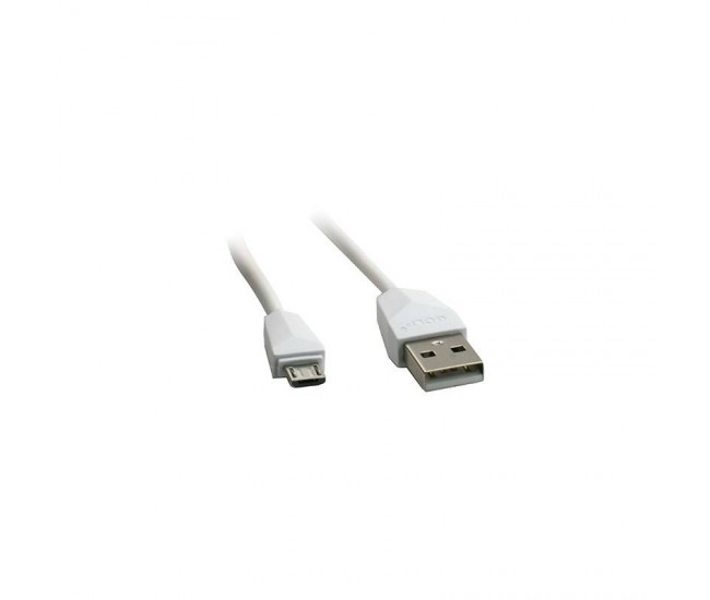 Cablu de incarcare USB Golf Diamond Micro USB alb 1m