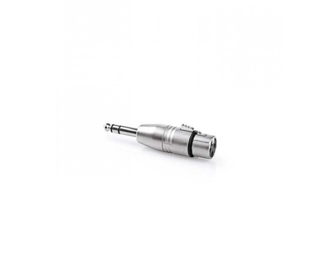 Adaptor audio stereo Jack tata 6.35 mm - XLR mama 3 pini Metal Nedis CAGP15941ME