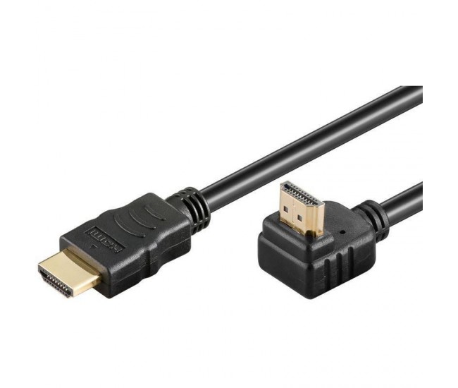 Cablu HDMI 90 grade 3m v2.0 3D Ethernet High Speed WELL