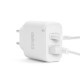 Adaptor de retea - QC3.0 USB + USB Type C PD 20W cu incarcare rapida alb Delight 55047WH