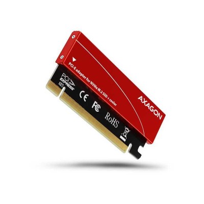 Adaptor Intern AXAGON PCEM2-S PCI-E 3.0 16x M.2 SSD NVMe Suport SSD pana la 80mm low profile Radiator Inclus