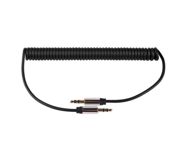 Cablu spiralat Jack 3.5 mm STEREO tata-tata 1m M-LIFE