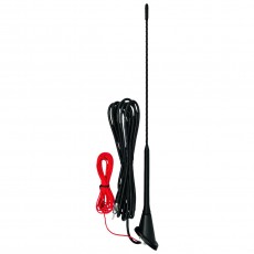 Antena auto cu amplificare 40cm Golf fixa cu talpa ovala 4CARS