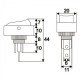 Interupator basculant 1 circuit 12V 20A OFF-ON LED galben cu retinere 2 pini 09047SA