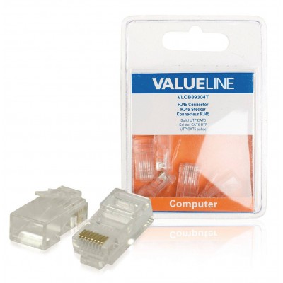 Mufe CAT6 UTP RJ45 SOLID PVC transparent 5buc VALUELINE