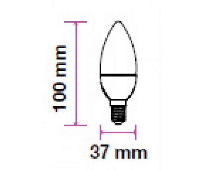 Bec LED E14 6W 2700K alb cald V-TAC