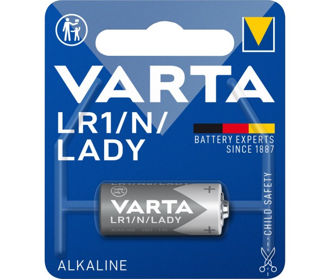 Baterie alcalina 1.5V LR1 N Lady Varta 30.2x12 mm