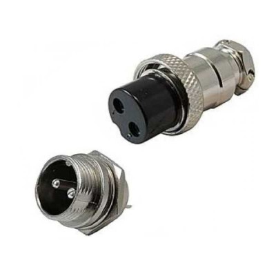 Conector MICROFON MARE 2 Pini set Mama+Tata 20 mm