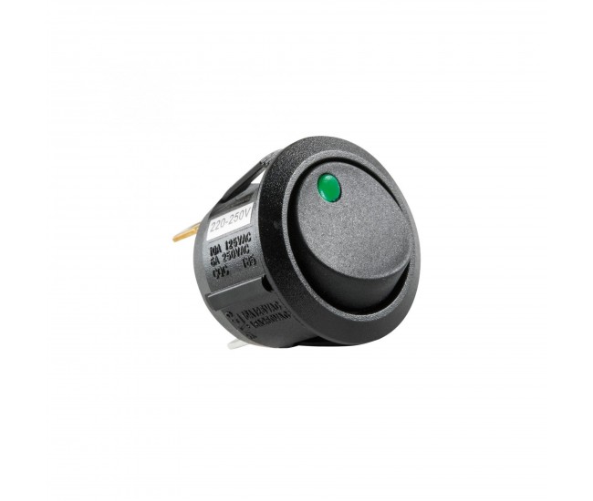 Intrerupator basculant bec verde ON-OFF 250V/6A incastrare 21mm HOME