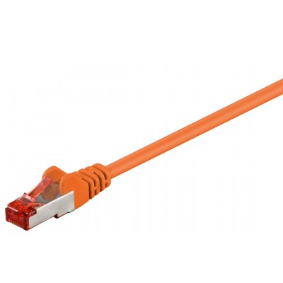 Cablu CAT6 25m patch SFTP (PiMF) 250MHz cupru ecranat RJ45 portocaliu Goobay