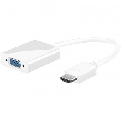 Cablu adaptor HDMI la VGA inclusiv audio alb Goobay