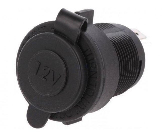 Adaptor mufa mama bricheta auto x1 neagra 20A de panou 12-24VDC SCI A13-142A