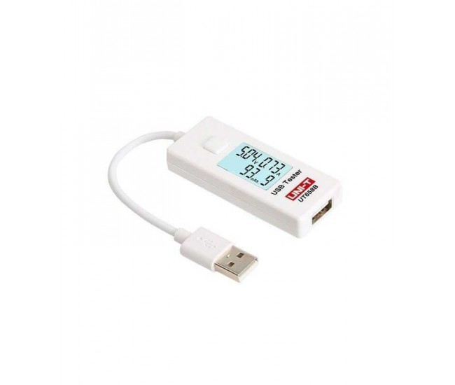 Tester USB UNI-T UT658B monitorizeaza starea de incarcare a dispozitivelor alimentate prin USB