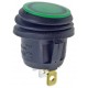 Intrerupator ROCKER SPST 2 pozitii OFF-ON cu retinere 10A/250VAC verde IP65 lampa cu neon ermetic SCI R13-112B8W-02-BGNN-0A-N2