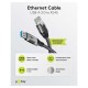 Cablu LAN Ethernet USB-A 3.0 la RJ45 1.5m CAT6 Gbit/s negru Goobay 70497