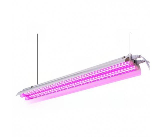 Lampa dubla pentru cresterea plantelor Flippy, 50 cm, T5, tehnologie LED, nu afecteaza plantele, potrivit pentru intregul ciclu de crestere, multicolor