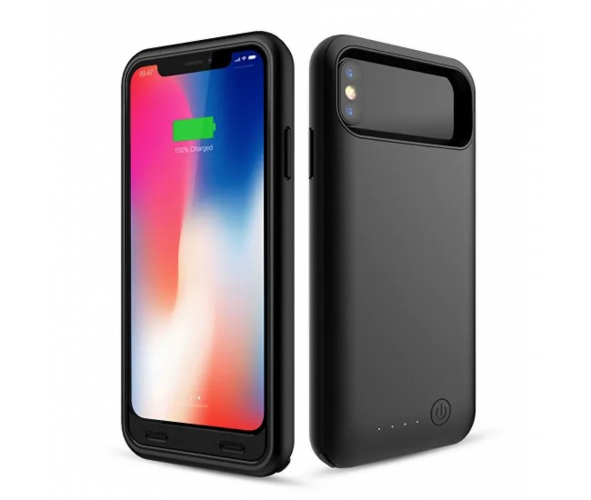 Acumulator extern iFans Battery Case 4000 mAh pentru Apple iPhone X, Negru