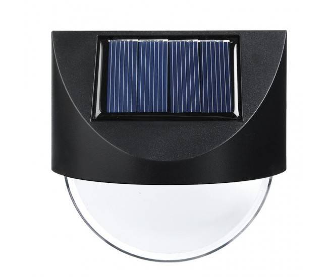 Aplica solara LED Flippy, ABS/Policarbonat, rezistent la apa IP65, 1 LED, pentru gradina, casa, balcon, terasa, 1.2V, 600mah, 8.8 x 8.5 cm, alb rece