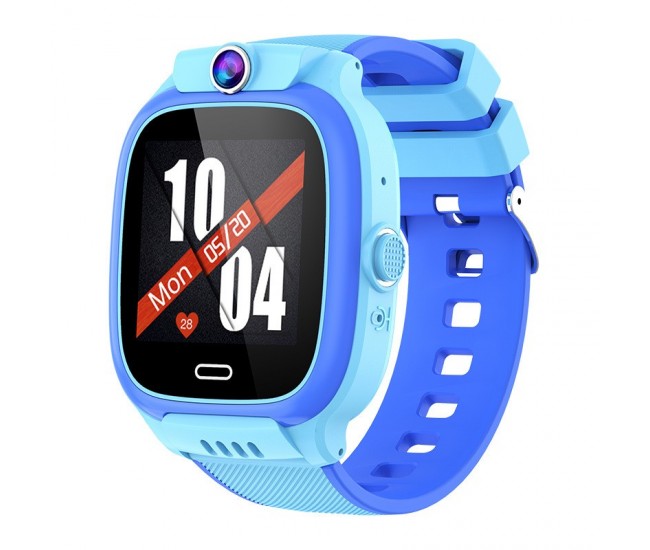 Ceas Smartwatch Flippy, Pentru Copii, Model Y36, cu Functie Telefon, 4G, Localizare LBS, Istoric Traseu, Monitorizare Spion, Apel Video, Rezistent la Apa, Albastru