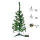 Brad Artificial Impodobit, 60 cm, suport plastic cu instalatie luminoasa 20 LED alb cald + 20 globuri argintii incluse, Flippy