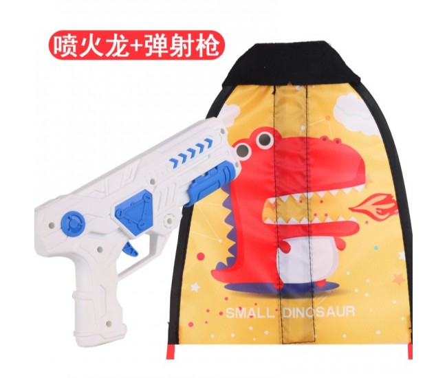 Catapult Large Kite Gun Indoor Outdoor Children Shooting Rubber Band Toy Portable Easy to Fly Handheld Park - Size: [Upgraded Launch Gun] [Upgraded Launcher] Gun + Fire Dragon Kite