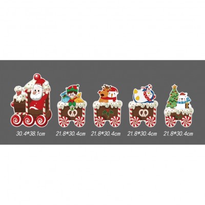 Christmas card light-up train - Christmas train K model - including 10 poles