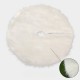 Covor pentru bradul de Craciun White Haipai, diametru 90 cm, blana cu o grosime 4 cm, alb