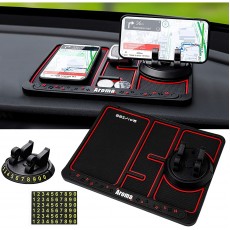 Covoras Pad/Suport Auto 4 in 1 Flippy, Anti alunecare Bord, Universal, Suport Auto Telefon, Tableta, Gps, Rotire 360 ° Multifuntional, Numar telefon, Aroma, Negru