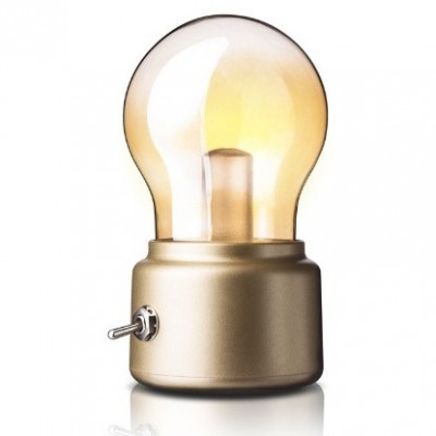 Lampa LED Decorativa sub forma de Bulb, Retro pentru interior, Bej/ Transparent, lumina Calda, Flippy