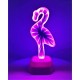 Decoratiune Luminoasa cu Baterii/USB Neon Model Flamingo 20 cm Mov