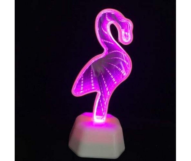 Decoratiune Luminoasa cu Baterii/USB Neon Model Flamingo 20 cm Mov