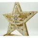 Decoratiune luminoasa, model de Stea cu Brad si inscriptie Marry Christmas, alb, lungime: 19 cm, latime: 5 cm, inaltime: 26 cm, lemn, interior/exterior