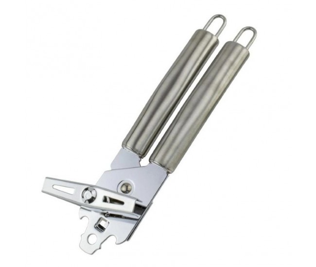 Deschizator conserve Flippy, material inox, ergonomic, gri