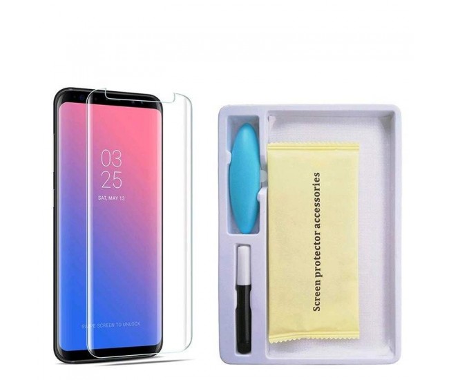 Folie Sticla Samsung Galaxy S9 Full Glue Nano Water Transparent