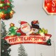 Decoratiune de Craciun pentru fereastra Flippy, Merry Christmas, cu LED-uri, 24 cm, alb cald