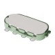 Forma pentru inghetata Flippy, 4 compartimente, forme cu animalute, materialsilicon si ABS, 21 x 12.8 x 3cm, verde