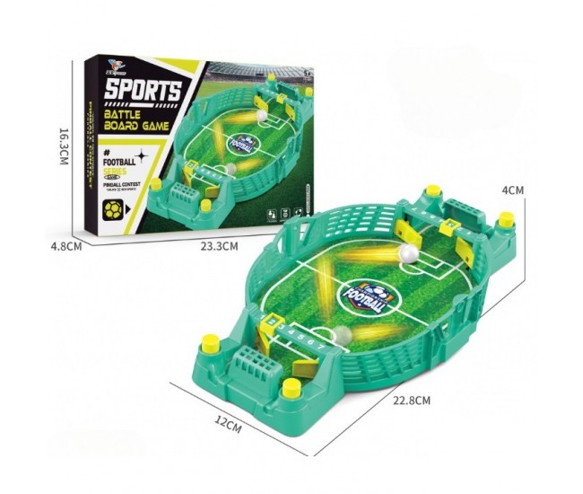 Fotbal de Masa Interactiv pentru Copii, Flippy, cu 2 Mingi Incluse, Tabela Scor, 22.8x12x4 cm, Verde