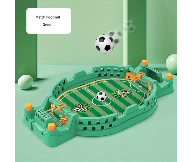 Fotbal de Masa Interactiv pentru Copii, Flippy, cu 2 Mingi Incluse, Tabela Scor, 22.8x12x4 cm, Verde